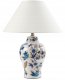 Lampa stołowa DKD Home Decor Lampa stołowa MORACA Porcelana Biały/ niebieski 2