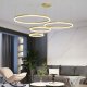 Lampa wisząca ALTAVOLA DESIGN Mikeru Złota Lampa Wisząca LED 4 Ringi 40-100cm Ściemnialna Nowoczesna 1