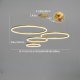 Lampa wisząca ALTAVOLA DESIGN Mikeru Złota Lampa Wisząca LED 4 Ringi 40-100cm Ściemnialna Nowoczesna 2