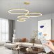 Lampa wisząca ALTAVOLA DESIGN Mikeru Złota Lampa Wisząca LED 4 Ringi 40-100cm Ściemnialna Nowoczesna 4