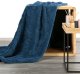Design 91 Koc mikroflano CARO 200x220 granatowy jodełka miękki (EURO_5903571768629) 2