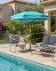 Beliani Parasol ogrodowy 232 cm SESTRIERE Turkusowy 2