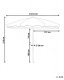 Beliani Parasol ogrodowy 232 cm SESTRIERE Turkusowy 3