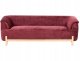 Beliani Sofa dla 3 osób ALNOR szenil Burgundowy 1