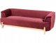 Beliani Sofa dla 3 osób ALNOR szenil Burgundowy 2
