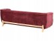 Beliani Sofa dla 3 osób ALNOR szenil Burgundowy 3