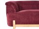 Beliani Sofa dla 3 osób ALNOR szenil Burgundowy 4
