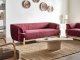 Beliani Sofa dla 3 osób ALNOR szenil Burgundowy 8