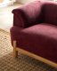 Beliani Sofa dla 3 osób ALNOR szenil Burgundowy 9