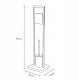 KingHoff Szczotka do WC z uchwytem na papier toaletowy ARLE, 77 cm 5