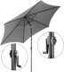 Ambiance Składany parasol ogrodowy balkonowy regulowany 300 cm grafitowy 50UV Bauerkraft 2