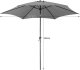 Ambiance Składany parasol ogrodowy balkonowy regulowany 300 cm grafitowy 50UV Bauerkraft 4