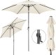 Ambiance Składany parasol ogrodowy balkonowy regulowany 300 cm beżowy 50UV Bauerkraft 1