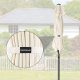 Ambiance Składany parasol ogrodowy balkonowy regulowany 300 cm beżowy 50UV Bauerkraft 5