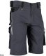 Stalco Spodnie robocze szorty slim fit RIP-STOP elastyczny materiał z bawełną wzmocnienie elementy odblaskowe szare 3M Scotchlite FLEX LINE 3XL 4