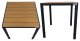 kontrast ALLEN-ST stół ogrodowy 70x70 polywood czarny taras balkon 3
