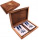Giftdeco Zestaw 2 Talii Kart w Drewnianym Pudełku Vintage DNU-2791 2