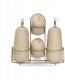 Maestro Ceramiczny zestaw do przypraw 5-ele Geometry Beige MAESTRO MR-20004-04S 1