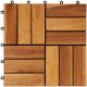 vidaXL vidaXL Płytka Tarasowa 10 pcs Brązowy 30 x 30 cm Drewno Akacjowe 4