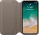 Apple iPhone X Leather Folio beżowe (MQRY2ZM/A) 2