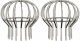 vidaXL Osłona na liście rynny 2 pcs srebrny 110 mm Stal nierdzewna 3