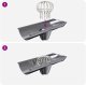 vidaXL Osłona na liście rynny 2 pcs srebrny 110 mm Stal nierdzewna 9
