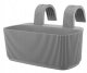 Galicja Doniczka balustradowa szara 29 cm x 21 x 19 cm plastikowa ryflowana Pera 1