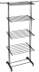 Suszarka na pranie Vilde Suszarka na pranie metalowa czarna pionowa na kółkach XXL 74,5x64x225 cm 8