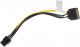 Lanberg SATA 15-pin - PCIe 6-pin, 0.2m, Żółty (CA-SA6P-10CU-0020) 1