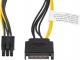 Lanberg SATA 15-pin - PCIe 6-pin, 0.2m, Żółty (CA-SA6P-10CU-0020) 1