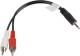 Kabel Lanberg Jack 3.5mm - RCA (Cinch) x2 0.2m czarny (CA-MJRC-10CC-0002-BK) 1