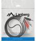 Kabel Lanberg Jack 3.5mm - RCA (Cinch) x2 1.5m czarny (CA-MJRC-10CC-0015-BK) 1