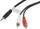 Kabel Lanberg Jack 3.5mm - RCA (Cinch) x2 1.5m czarny (CA-MJRC-10CC-0015-BK) 3