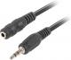 Kabel Lanberg Jack 3.5mm - Jack 3.5mm 1.5m czarny (CA-MJFJ-10CC-0015-BK) 1