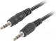 Kabel Lanberg Jack 3.5mm - Jack 3.5mm 2m czarny (CA-MJMJ-10CC-0020-BK) 1