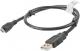 Kabel USB Lanberg USB-A - microUSB 0.5 m Czarny (CA-USBM-10CC-0005-BK) 1