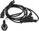 Kabel zasilający Lanberg CEE 7/7 - 2x IEC 320 C13, 2m czarny (CA-C13C-13CC-0018-BK) 1