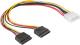 Lanberg Molex - SATA x2, 0.3m, Wielokolorowy (CA-HDSA-11CU-0030) 2