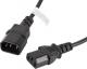 Kabel zasilający Lanberg IEC 320 C13 - C14, 1.8m, czarny (CA-C13E-10CC-0018-BK) 2