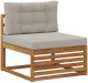 Ambiance vidaXL Zestawy sof z poduszką 11 pcs Lite Drewno Akacji 2