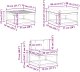 Ambiance vidaXL Zestaw sof na zewnątrz 6 pcs Biały i kremowy 79 x 79 x 37 cm 8