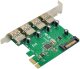 Kontroler ST Labs InLine Interface Card – 4x USB A 3.2 Gen 1 – PCIe x1 – Model 76666M 2