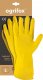 Ogrifox Rękawice ochronne gumowe flokowane / Żółte / Rozmiar: 9-L / OX-FLOX_L - 240 szt. (5906142919376) 1