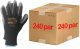 RawPol Rękawice robocze / Czarne / Rozmiar: 9 - L / OX-LATEKS_BS9 - 240 szt. (5906142932375) 2