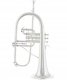Krups FH-1000S Flugelhorn posrebrzany z futerałem otwór 10.50 mm 1