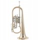 Eastman TRF-56 trąbka flugelhorn Bb skrzydłówka 3 wentyle złoty mosiądz ustnik 1