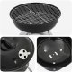 vidaXL vidaXL Grill węglowy Czarny 36,5 x 36,5 x 40 cm 8
