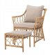 Bloomingville BLOOMINGVILLE Belluce Fotel z podnóżkiem Polyrattan 1