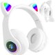Słuchawki Verk Słuchawki bezprzewodowe bluetooth radio fm mp3 kocie uszy podświetlenie led 1