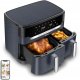 Frytkownica beztłuszczowa Tefal Dual Easy Fry XXL Airfryer 11L 2700W 2 Komory Frytkownica Cyfrowa 1